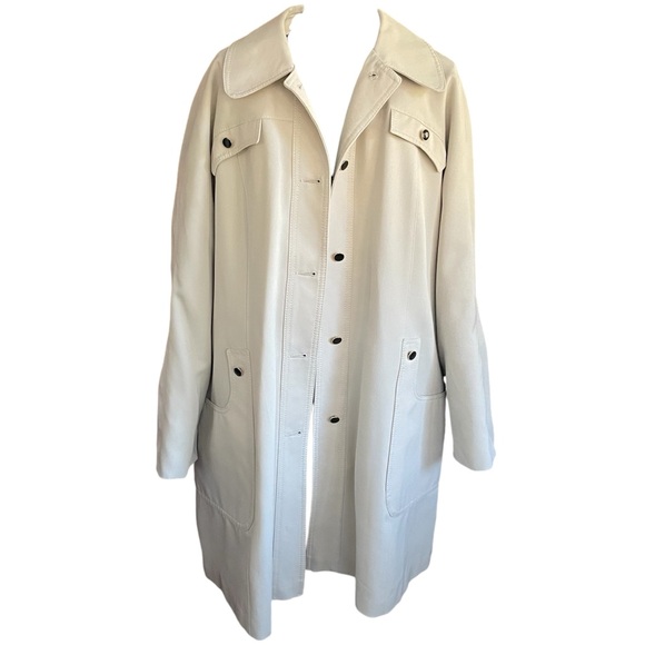 Forecaster of Boston Vintage Faux Fur Lined Long Cream Coat Women's Plus Size 16 - Picture 3 of 13